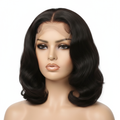 Body Wave Bob Lace Front Wig Natural Black 