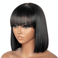 Straight Bob Lace Front Wig with Bangs 