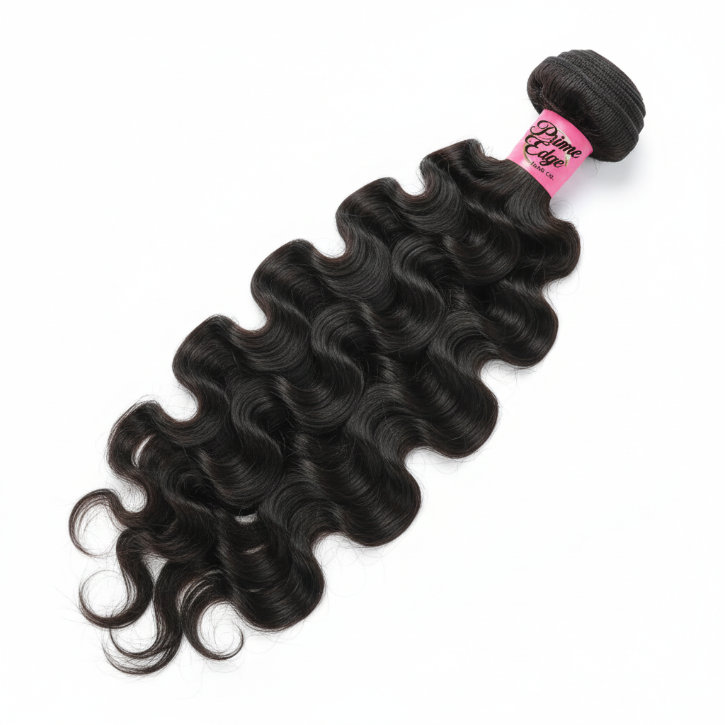 Loose Deep Virgin Brazilian Hair Bundle with Prime Edge Hair Co. Branding